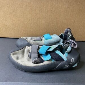 Five Ten Rogue Climbing Shoes Mens 10.5 Blue Gray Suede Hook Loop Made in USA